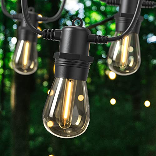 31M Lichterkette außen, GlobaLink IP65 Wasserdicht Bruchsicher Lichterkette Glühbirnen Erweiterbar mit 30 +2 S14 LED Glühbirnen, Outdoor Lichterkette für Garten Party Balkon Hof Dekoration, Warmweiß