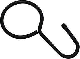 Gardinia Seilhaken für Seilspanngarnituren, Zum Aufhängen von Gardinen und Vorhängen, Stabil, 20 Stück, Metall, Schwarz-matt