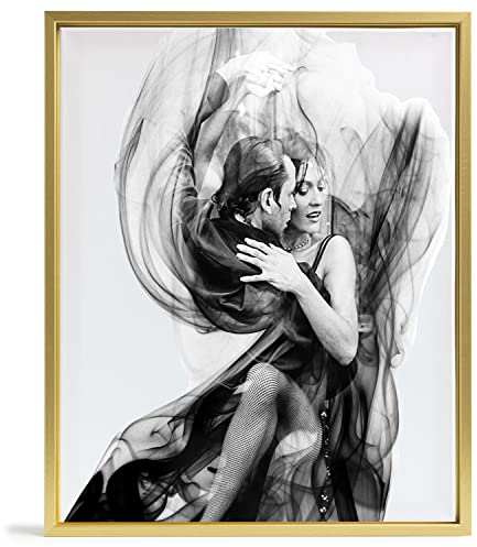 Cornice portafoto vuota per tela su telaio, formato 50 x 70 cm, colore oro