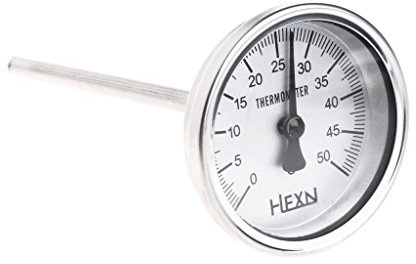 BYUTFA Rohrthermometer 50/100/150/200/300 ℃ Bimetall-Thermometer Metall-Temperaturüberwachungsmessgerät für den industriellen Einsatz in Rohrleitungen