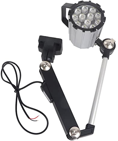 Luce per Macchina con Braccio Flessibile, 12W 24V Lampada da Lavoro Pieghevole a LED Impermeabile in Lega di Alluminio Luce da Banco Multiuso Ad Angolo Regolabile per