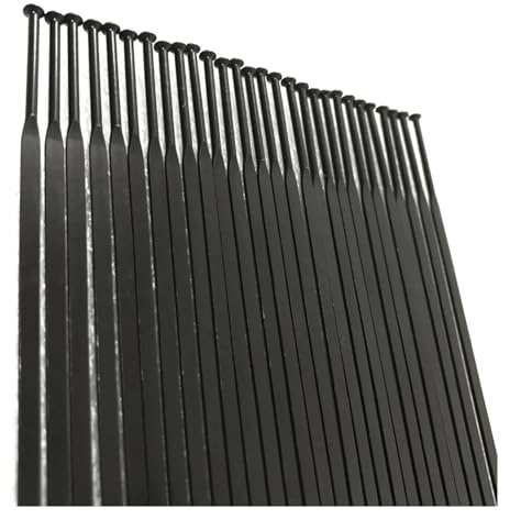 Säule PSR 1432 Aero-Speichen, gerader Zug, Edelstahl, Messgerät, 14 G, schwarzes Radteil, Rennrad, 275 mm, 12 Stück