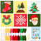 Pllieay Christmas 6-in-1 Cross Stitch Beginner Kit for Kids, Embroidery Kit Includes 6pcs Blank Plastic Mesh Canvas, 11 Yarns, 6 Embroidery Needles, Christmas Cross Stitch Card Kits for Children