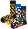 Happy Socks 3-Pack Food Mix Socks, bunte Socken aus Baumwolle mit lustigen Motiven