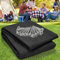 Sonnewelt Vorzeltteppich 250x250cm, Zeltteppich 100% HDPE Campingteppich Outdoor mit ösen Tragetasche, 13 Heringe, Atmungsaktiv rutschfest Waschbare Schimmelfrei UV-Stabilisiert, Schwarz