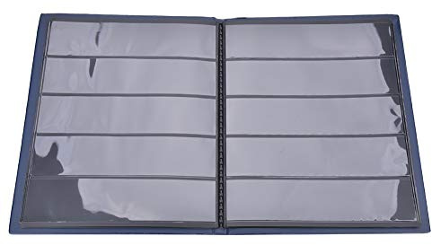 Álbum de Sellos, Soporte de Sellos Postales con 10 Páginas Libro de Colección de Sellos Azules para Coleccionistas de Sellos (BLUE)