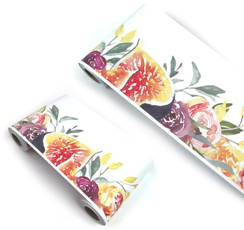 VisitRyl Bordi per Carta da Parati Adesivi Fiori rossi viola YX220 12cm X 1000cm Design Decorativo