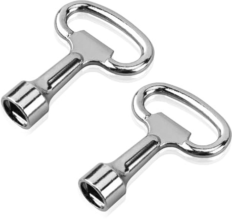 Lot de 2 clés carrées de 8 mm - Pour robinet extérieur - Clé de purge de chauffage - Clé universelle