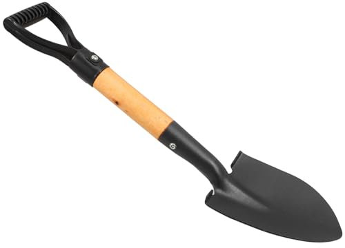 VANZACK Pala de Flores Pala agrícola Tenedor de excavación de jardinería Palas de Playa para cavar Accesorios de jardineria Herramientas de jardín para cavar a Mano Pala Ligera Acero Negro