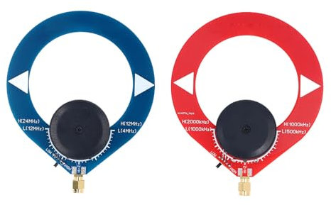 YWBL-WH Red de Ondas Cortas Azules sobre la Frecuencia Ancha de la Antena de Onda Media para Receptores Estéreo y Sistemas de Cine en Casa AV, Antone de Bucle de Donas [Diseño portátil]