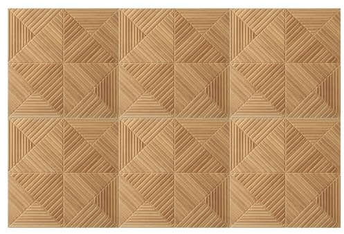 Pannelli Acustici Autoadesivi Effetto Legno, Pannelli Fonoassorbenti Decorativi Murali, 6 Pezzi Pannello Decorativo Parete Adesivo 3D Fonoassorbente Decorativo per Studio Cameretta Home Ufficio