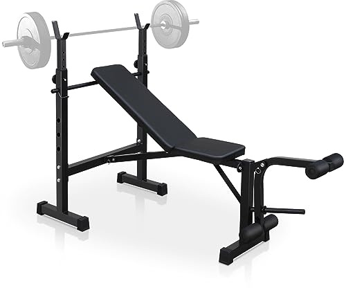 LULUWA Banc de musculation olympique avec rack à squat et banc pour entraînement complet du corps à la maison