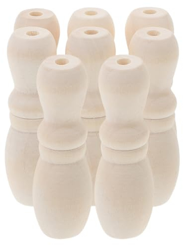 LIFKICH 8 Pezzi Supporti Avvolgitori in Legno per Corda Tende, Accessori per Tende da Finestra Beige, Pratici e Resistenti, per Decorazione Casa
