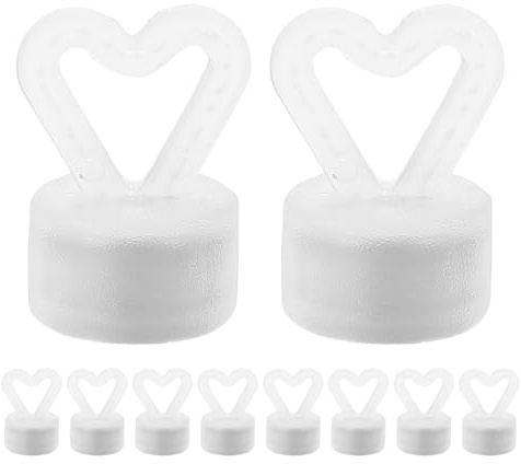 PAMINGONO 10 Pesi per Palloncini a Forma di Cuore in Plastica Base Magnetica, Pesi da Tavolo per Palloncini ad Elio per Decorazioni Matrimonio e Feste, Pendenti Leggeri e Portatili