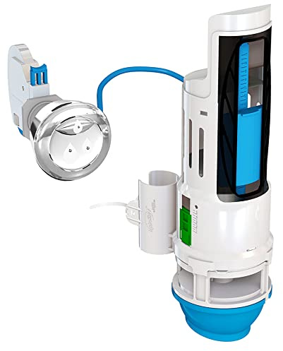 Danco HYR270 HydroRight Water-Saving Dual Flush Valve with Push Button Handle, Chrome, 1 Pack