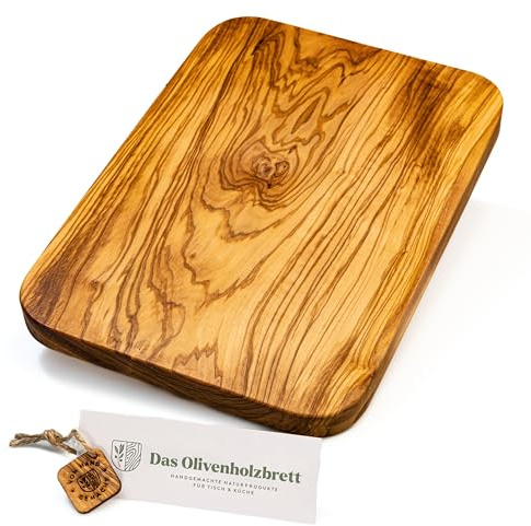 La Tabla de Cortar, Redondeados Esquina de Madera de Olivo - 35cm