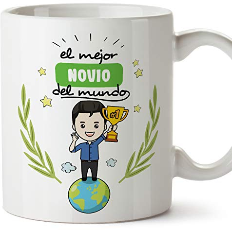 MUGFFINS Taza Novio -Familiares Mundo -Regalos Originales y Divertidos -Tazas de Café y Té