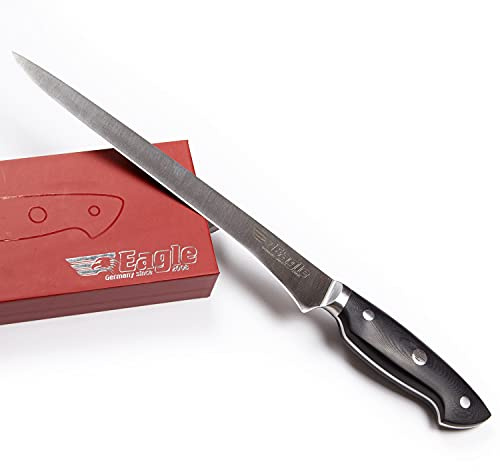 Eagle U-Grip - Filetiermesser 24 cm Klingenlänge - Deutscher Messerstahl 1.4116 / Heftschalen: G10 schwarz