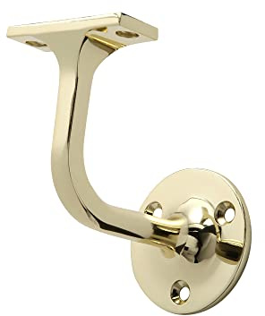 Brass Effect Wall Mounted Handrail Bracket Pack of 5