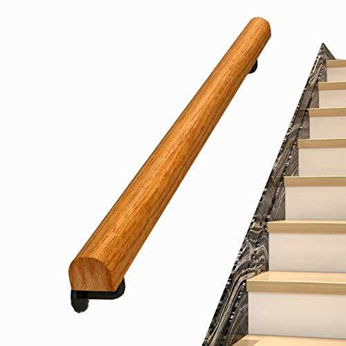 Handläufe 50-150CM Handlauf Aus Holz Für Innentreppen Rutschfeste Treppengeländer Für Ältere Und Behinderte Menschen Wandmontierter Korridor-Haltegriff Für Loft-Villa Sicherheitsstüt(Size:100cm/3.3ft)