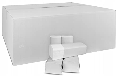 3000 Blatt Falthandtücher Papierhandtücher Premium, V/ZZ-Falz, 2lagig 25 x 21 cm ZZ-Falz weiß, Cellulose