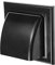 Awenta Hotte aspirante noire 10 cm avec housse de pluie, housse de conduit d'aération pour sèche-linge extérieur, bouchon d'échappement 190 x 190 mm