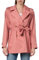 Tommy Hilfiger Damen Mantel Cotton Short Trench Trenchcoat, Rosa (Teaberry Blossom), 36