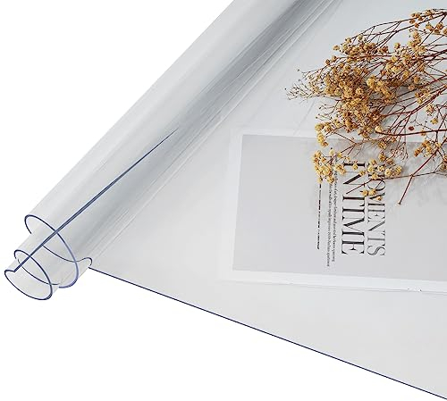 Laneetal Tischdecke Transparent 2 mm, Tischfolie Wasserdicht aus PVC, Tischschutz Rechteckig abwaschbar durchsichtig hitzebeständig, 70x110cm