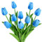 JUSTOYOU Ramo de 10 tulipanes artificiales de látex con tacto real, flores falsas de tulipán en color azul cielo, ideal para bodas, decoración del hogar y jardín (azul cielo, 10 piezas)