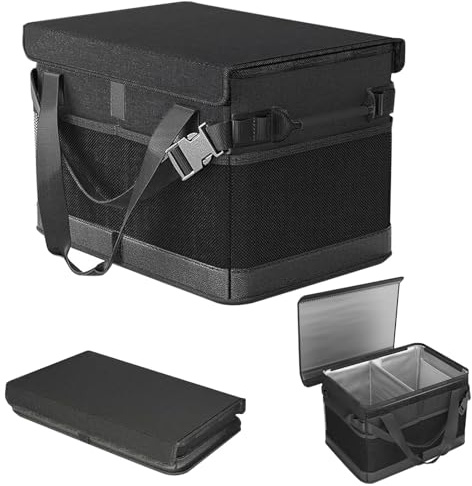 Bolsa de almacenamiento de picnic al aire libre, cajas de almacenamiento plegables de tela Oxford impermeable, cajas de almacenamiento de gran capacidad y embalaje, bolsa de transporte portátil que