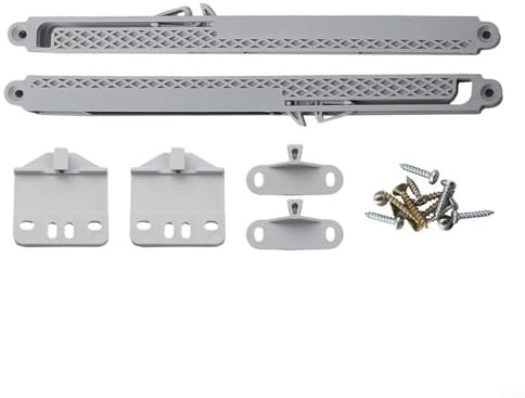 Ammortizzatore automatico per cassetti con chiusura rallentata, confezione da 2 pezzi, grigio per porte scorrevoli per cucina e bagno, carico 25 kg (carico massimo 40 kg)