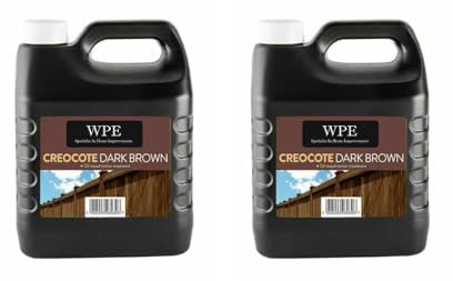 WPE® Dark Creocote Wood Treatment – Oil-Based Creosote Substitute for Fences, Sheds, Decking & Timber – Deep Penetrating, Long-Lasting Weatherproof Protection – 4L Exterior Wood Preserver [2 Pack] 8L