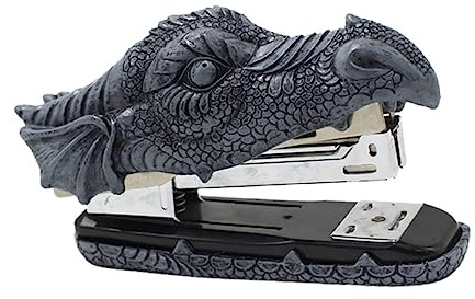 CLISPEED Creative Dragon Modeling Stapler Compact Book Stapling Tool Office Supply for Home and School Unique Resin Design Easy to Carry and Use