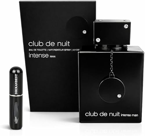 Perfume Club de Nuit Intense Man 105ml EDT para Hombre, Fragancia Masculina Intensa con Atomizador 5ml Recargable de Regalo
