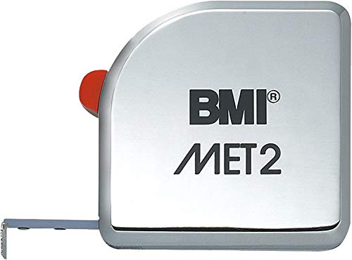 BMI 490241210 Taschenbandmaß MET, Länge 2 m, weisslackiertes Band