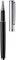 Otto Hutt design 01 Tintenroller 009-61033 – Rollerball mit hochwertiger Beschichtung, Faden Guilloche und glänzender Oberfläche in der Farbe Schwarz – Mit Großraummine M, blau