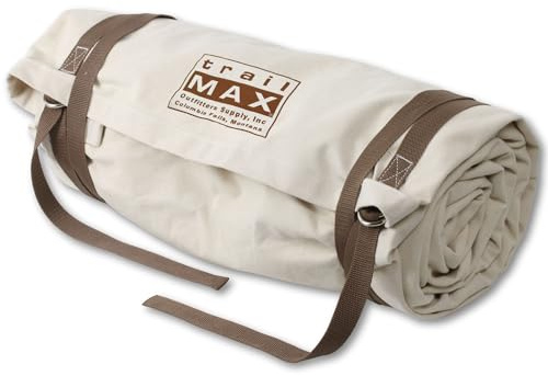 TrailMax Canvas Cavalry-Style Cowboy Bedroll; Premium Lined Sleeping Bag Cover; Durable 12oz Canvas; Comfy Flannel Liner; Winter Camping Sleeping Bed Roll; Cowboy Bed Roll for Camping