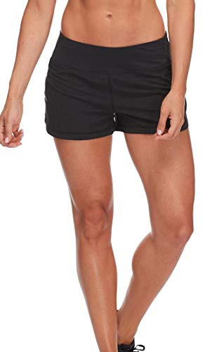 Body Glove Active Women's Buck UP Loose Fit Hybrid Activewear Swim Shorts, Black, Medium