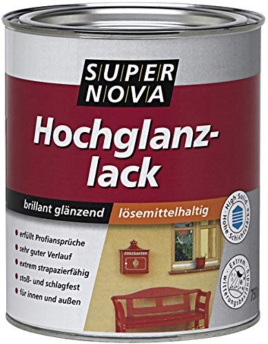 Super Nova Hochglanzlack Lösemittelhaltig Brillant glänzend innen/außen 0,75 L Farbwahl, Farbe (RAL):RAL 8003 Lehmbraun