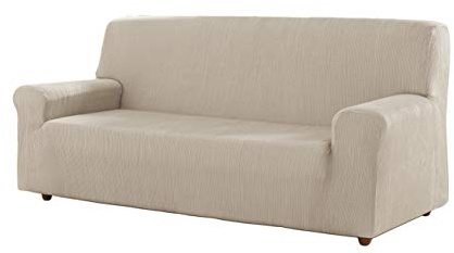 Estoralis Berta | Funda Sillon de Diseño Moderno | Tejido Elastico Marfil | para 3 Plazas (de 170 a 220 cm.) | Maxima Adaptabilidad a Todo Tipo de sillones