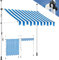KESSER® Klemmmarkise mit Handkurbel Balkon | Balkonmarkise ohne Bohren | Markise UV-beständig höhenverstellbar & wasserabweisend | Sonnenschutz für Balkon Terrasse & Garten, Terrassenüberdachung 350cm
