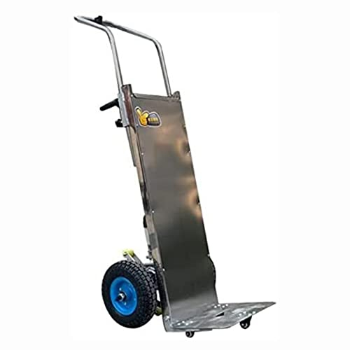 HanPiaoLiang Sackkarre Treppensteiger Elektrisch 220 kg Kapazität-Arbeitssparender Handwagen, Hochwertiger bürstenloser Motor Und Abnehmbarer Akku - Verwendung in der Bauindustrie