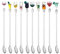 eKsdf 10 Stück Cocktailrührer aus Acryl 23cm bunt Cocktailstäbchen Cocktailspieße Getränke Mischlöffel Rührstab für Party Bar Café Restaurant (Cocktaillöffel)