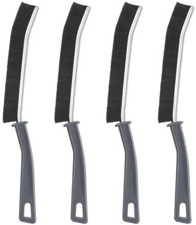 LAKJUOZ 4 Cepillos De Limpieza De Juntas Con Cerdas Duras Cepillo Limpiador De Juntas Para Juntas Profundas De Azulejos Herramienta De Limpieza Para Grietas (Negro)