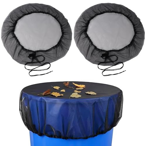 2 Stück 96 cm Regentonnen Netz, Hochwertige Regentonne Abdeckung, Wetterbeständiger Mückenschutz Regentonne, Verstellbares Regentonnennetz, Schutznetz Regentonne