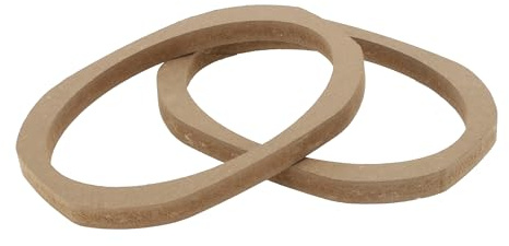 RATCHROLL 2 Pcs Anillo Adaptador Espaciador De Altavoz Universal Impermeable para Montaje De Altavoz 6X9 Soporte De Espaciador De Anillo De Madera Marrón