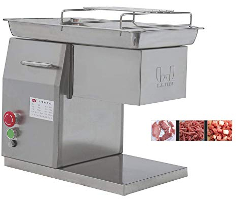 CGOLDENWALL 250kg/h Cortafiambres Comercial Profesional Cortador de Carne de Acero Inoxidable丨Grosor Corte Ajustable 2.5-10mm丨Certificado CE丨para Restaurante, Hotel, Carnicería, Supermercado