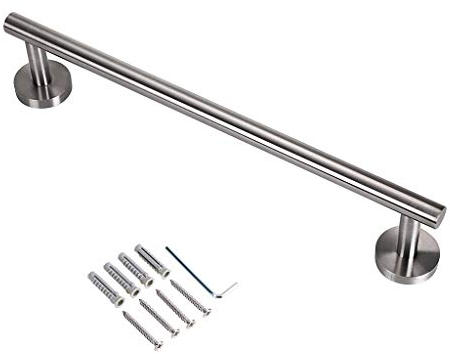 BTSKY Toallero Baño de Acero Inoxidable Porta Toalla Baño Perforar Fijando en Pared paraToallas Ropas (40 cm, Viene con 4 Tornillos)