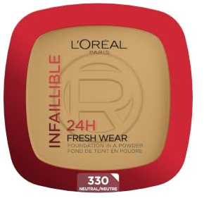 L'Oréal Paris Infaillible 24H Fresh Wear Foundation in a Powder Puderfoundation Warm Undertone 30 ml