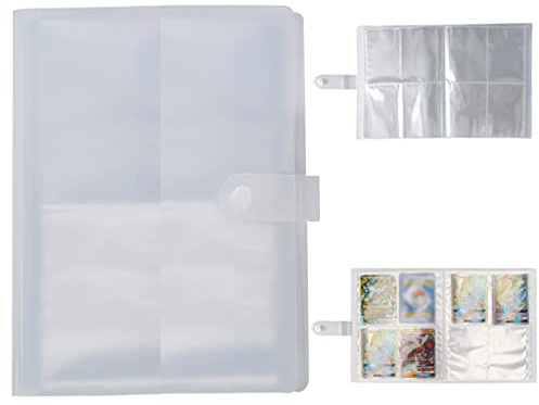 Neoreser Karten Sammelalbum Album, Karten Halter Album, Sammelkartenalben, Kartenalbum Ordner, 320 Pockets Sammelkarten 80 Seiten Pro 4-Pocket Leere Sammelmappe, Karten Ordner Buch, Transparent